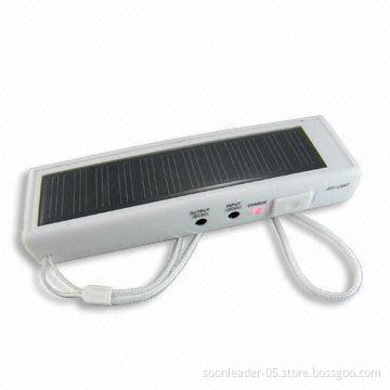 Solar Charger with Flashlight and FM Radio Function